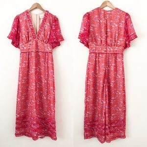 Anthro Elevense Floral Culotte Jumpsuit